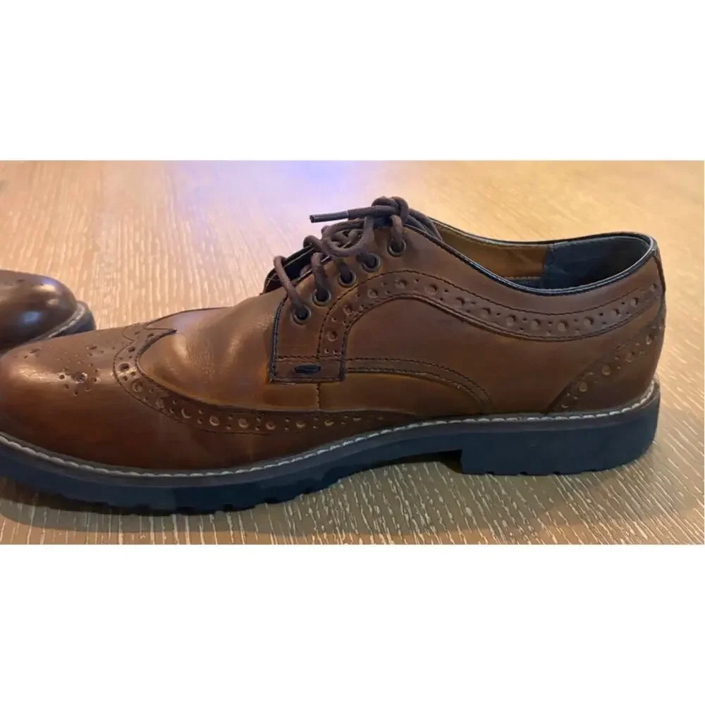 Johnston & Murphy Men's 59-38905 Brown Lace Up Wingtip Oxford Shoes Size